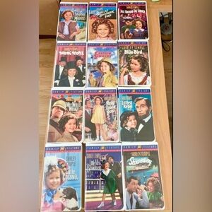 Movies Lot of 12 Shirley Temple VHS videos movies collection for families